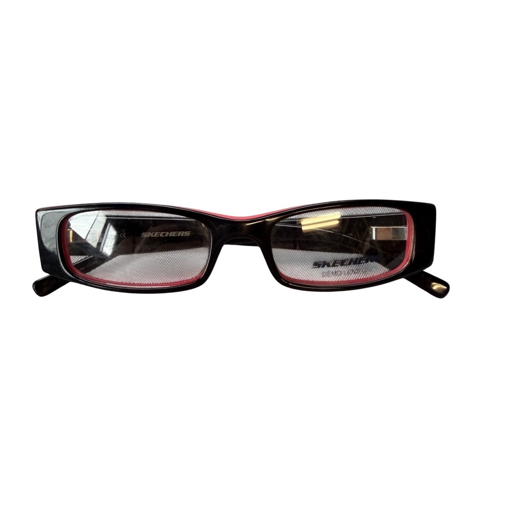 Skechers Eyeglass Frames Women 48-17-135 Black Red SK 2013 Rectangular Rose